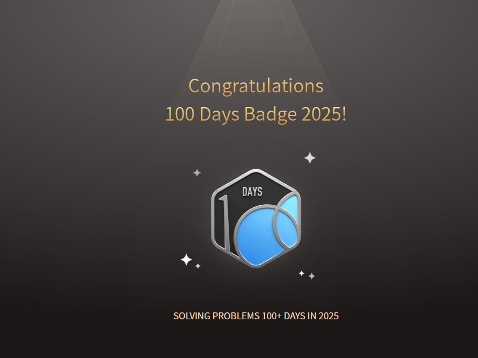 LeetCode 100 Days Badge